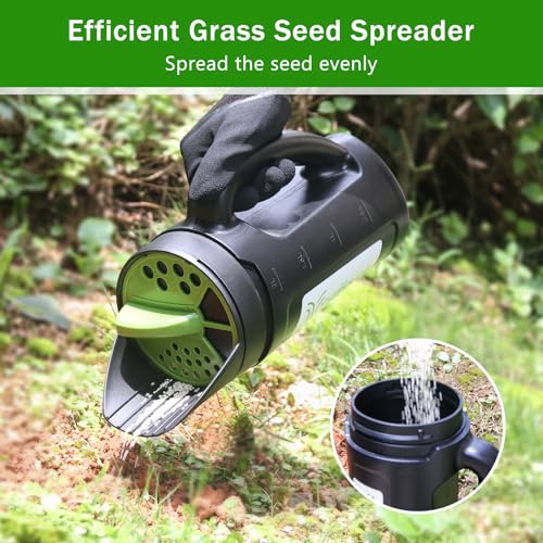 Handheld Seed Spreader for Ice Melt and Grass Seed
| Adjustable Seed Spreader for Fertilizer Lawn Care
| Multiple Openi