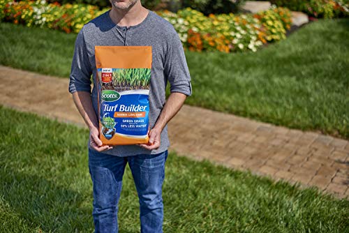 Scotts Turf Builder Summer Lawn Fertilizer Plus Water Maximizer for All Grass Types, Safe and Effective, Ideal for Homeo
