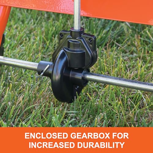 Agri-Fab 85 lb Tow Broadcast Spreader for Farm Use in Different Fields Black/Orange
